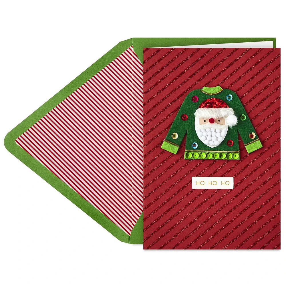 Carte de Noël Hallmark Signature (chandail de Noël)