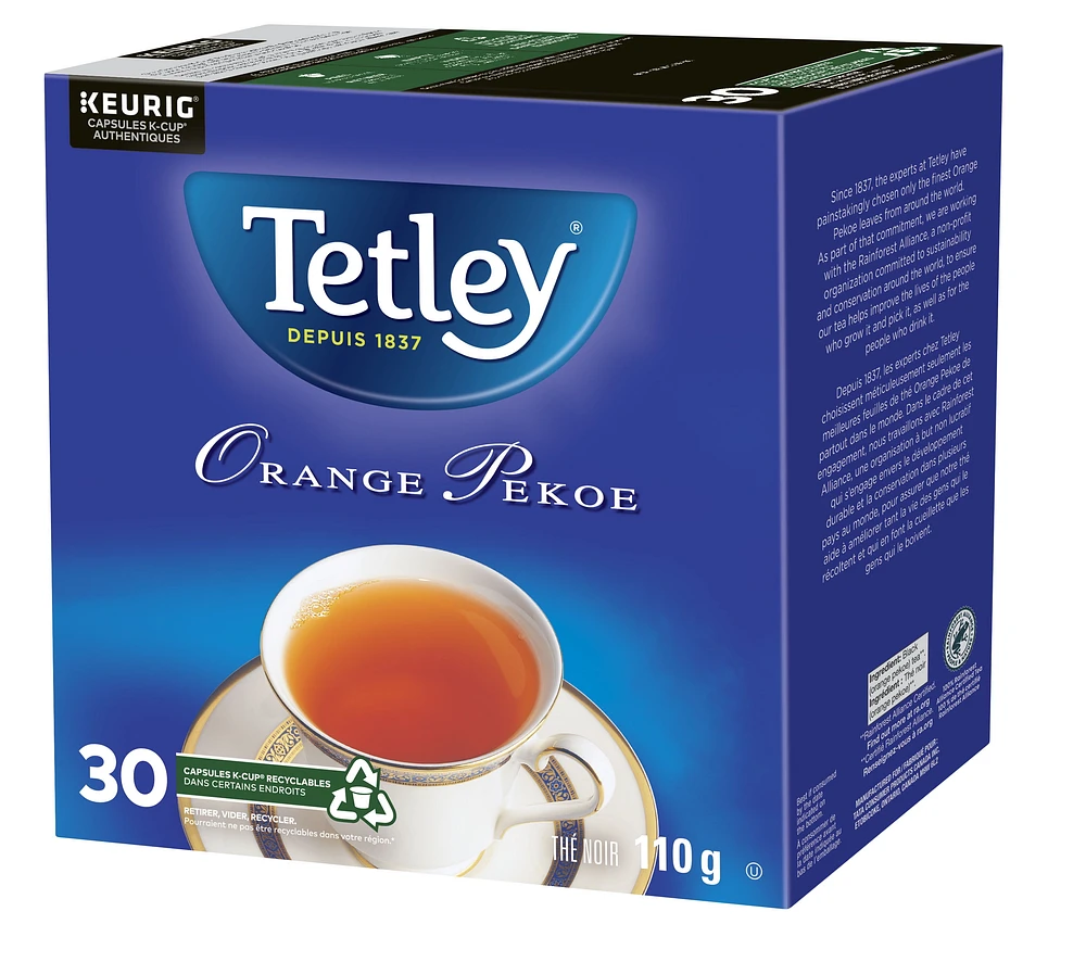 Tetley Orange Pekoe K-Cup Pods 30ct, TETLEY OP KC 30CT
