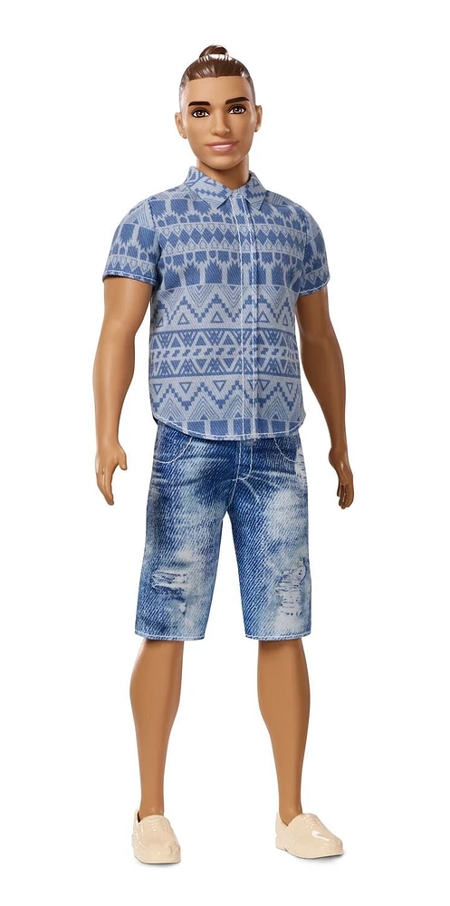Ken Fashionistas Poupée Denim vieilli - Large