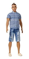 Ken Fashionistas Poupée Denim vieilli - Large