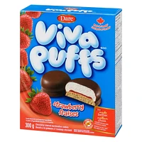 Viva Puffs Strawberry Cookies, Dare, 300g