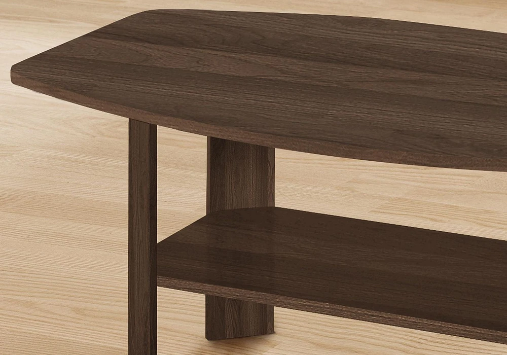 Monarch Specialties Ensemble De Table, Ensemble 3pcs, Café, Bout, Côté, Accent, Salon, Stratifié, Noyer, Transitionnel