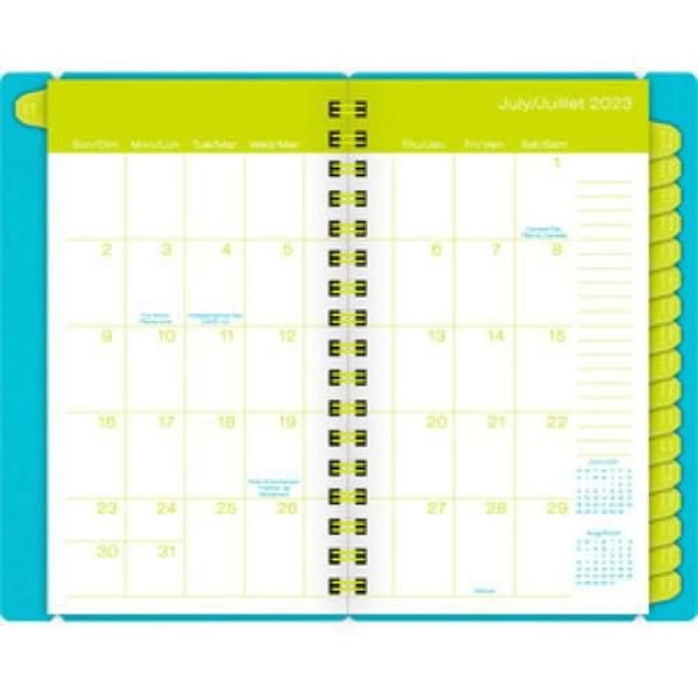 Agenda De Poche Hebdomadaire/Mensuel 2024 Mead, Pop En Couleurs Agenda hebdomadaire
