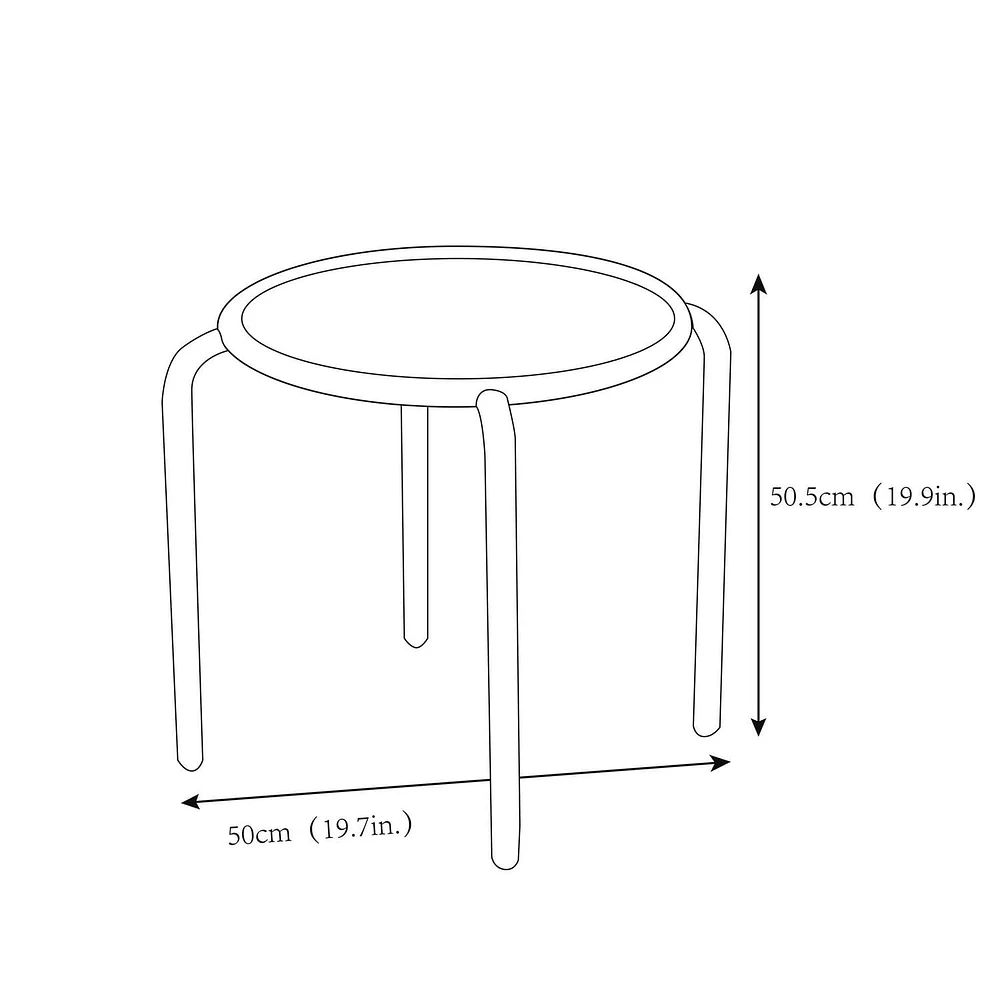 Table d’appoint empilable pour patio Mainstays - Noir Antirouille, tous les temps