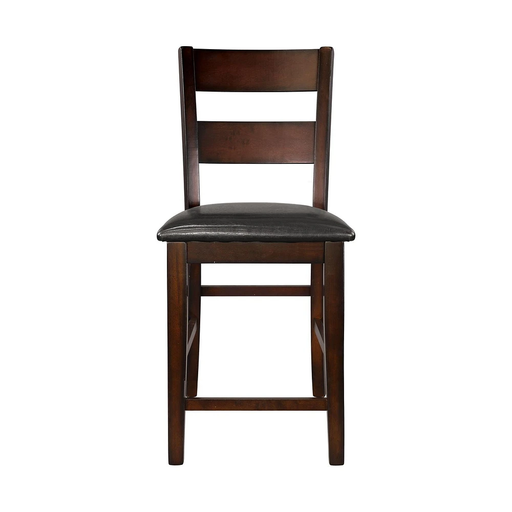 Topline Home Furnishings Burnish Espresso 5pc Counter-height Dining Set