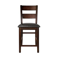 Topline Home Furnishings Burnish Espresso 5pc Counter-height Dining Set