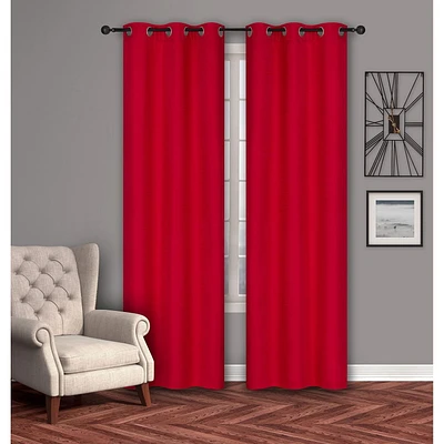 Safdie & Co. Rideau 2PK 84L Blackout Texturé Rouge