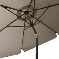 Parasol de jardin rond inclinable CorLiving de 3 m avec rabats latéraux et cadre en acier