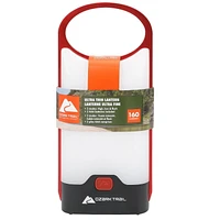 Ozark Trail Lanternes à piles à cadre mince en aluminium à DEL de 160 lumens rouge Cadre mince en aluminium