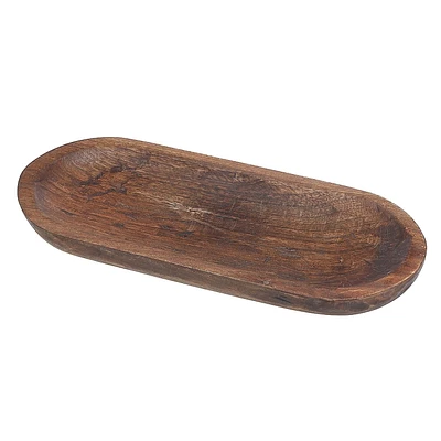 Plateau À Pâte Ovale En Bois De Mangue, Moyen