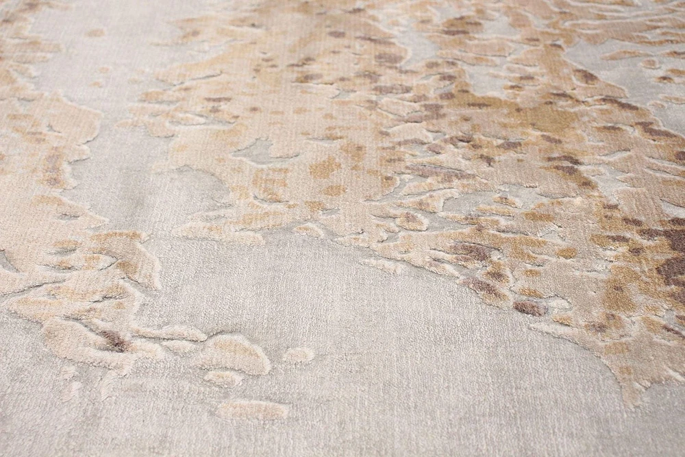 ECARPETGALLERY 5'3" x 7'6" Carved Galleria Hand Loomed Area Rug for Living Room, Dining Room and Bedroom in Grey
