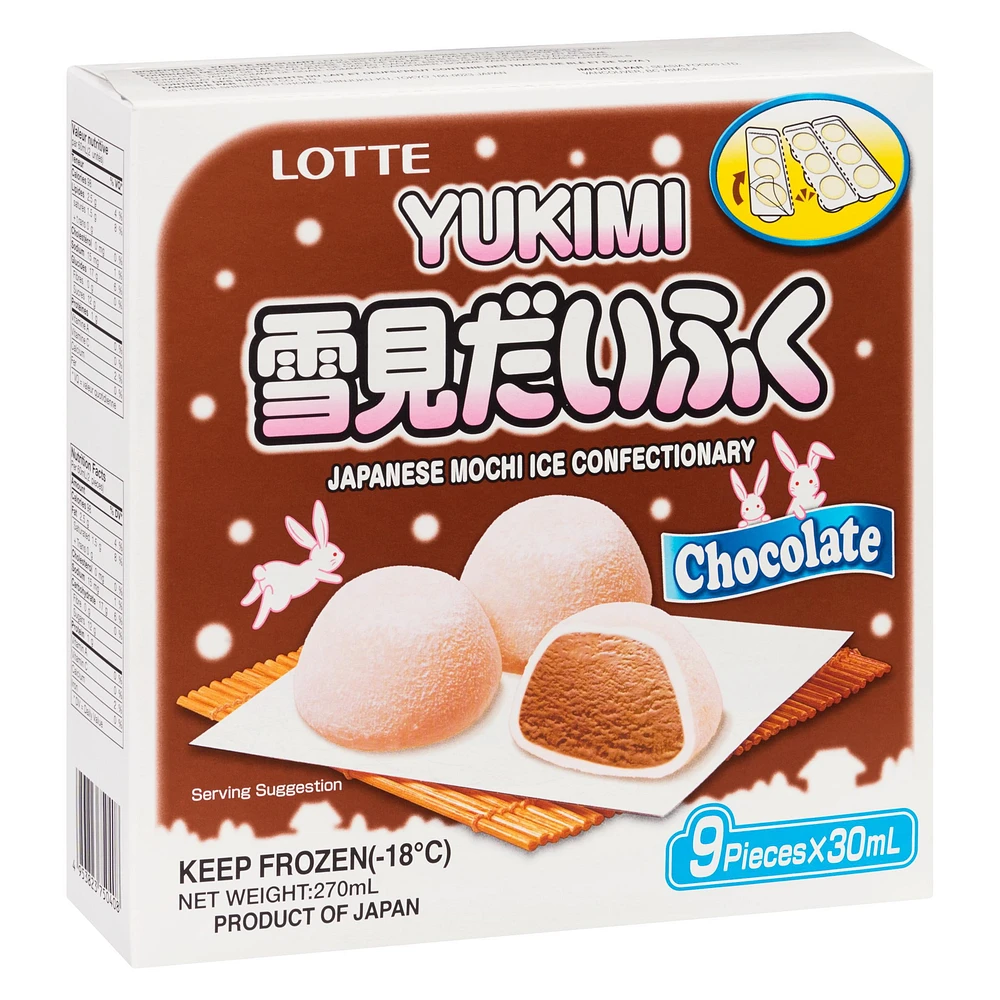 Lotte Mochi Chocolate, Mochi (rice cake) filled with chocolate ice-cream