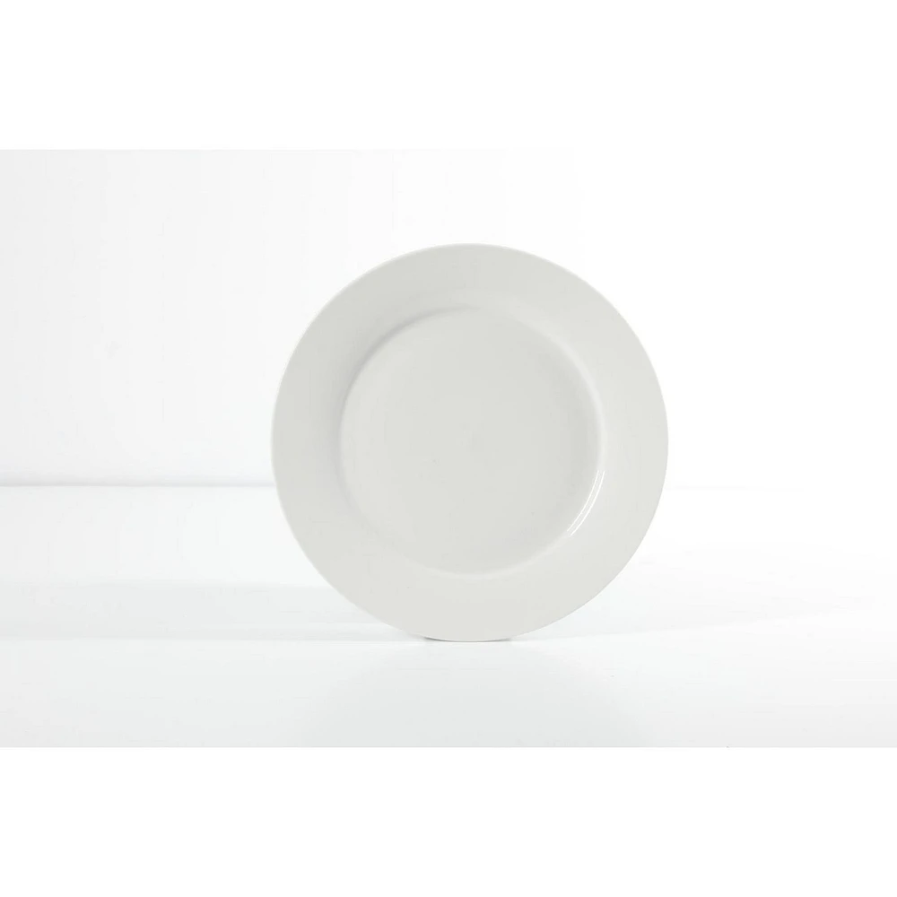 Gibson Home Noble Court 16 Piece Dinnerware Set, White, Rim Shape