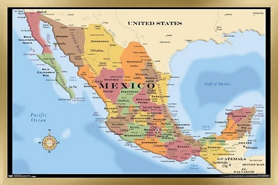 Map - Mexico Wall Poster