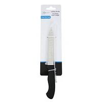 Couteau utilitaire Mainstays de 5 po en acier inoxydable avec manche en plastique noir