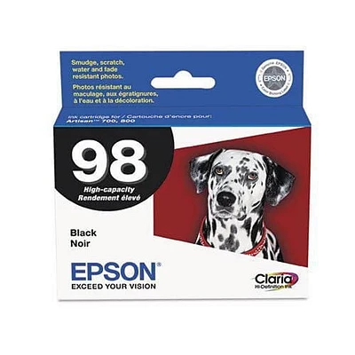 Epson 98 (T098120) Black Ink Cartridge, High-Yield