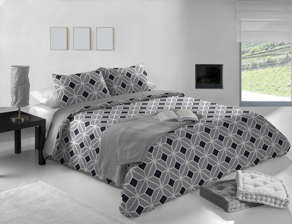 Gouchee Home Komet Geometric Print Cotton Duvet Cover Set