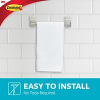 Porte-serviette à mains pour la salle de bain Command(MC), BATH41-SN-EF, nickel satiné, 1,4 kg (3 lb) BATH41-SN-EF, nickel satiné