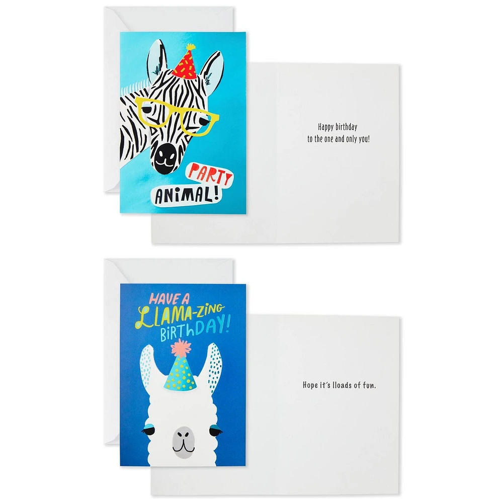 Hallmark Birthday Cards Assortment,  (Party Animals)