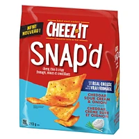 Cheez-It SNAP’d* Saveur de Cheddar Crème Suŕe et Oignon 213 g 213g