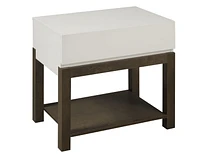 Table De Nuit Aiden, blanc/brun