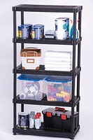 Ramtuff  5-Levels Plastic Shelving System 18'' x 36'' x 73", 5-Level resin Shelving