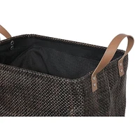 Rect. Textilene Storage Basket With Handles (Chocolate)