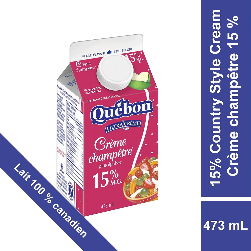 Québon 15% Country Style Cream, 473 mL