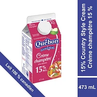 Québon 15% Country Style Cream, 473 mL