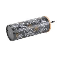 Way to Celebrate 27oz Black Recycled Plastic Printed Spider Tumbler