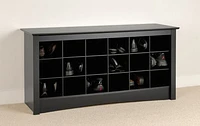 Banc à compartiments pour chaussures