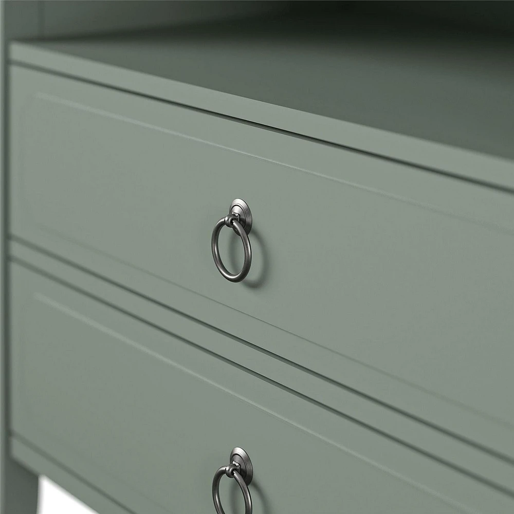 Novogratz Her Majesty 2 Drawer Nightstand, Black