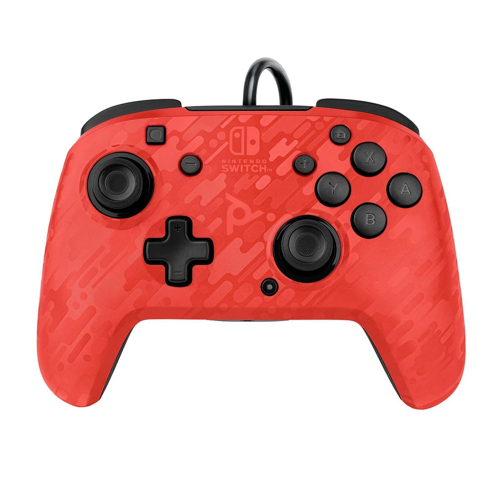 Manette avec fil audio Faceoff™ Deluxe+  pour Nintendo Switch- Camouflage Rogue