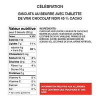 Celebration Dark Chocolate 45% Cocoa Butter Cookies, 240 g