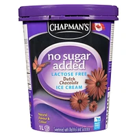 Chapman's No Sugar Added/Lactose Free Dutch Chocolate Ice Cream, 1L