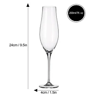 Limosa Stemmed Flute Glass 200ml, Set of 6