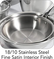 Tramontina 80154/567DS Tri-Ply Base Stainless Steel Cookware Set, Induction Clear, 9-Piece