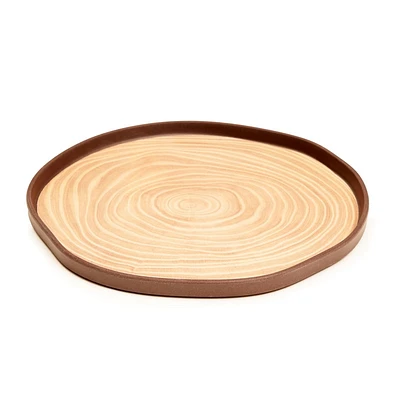 Assiette de service en écorce de bambou 31 cm