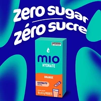 Hydrate Aromatisant D'Eau Liquide Orange Avec Électrolytes, 5 G Paquets, 10 Ct Boîte Mio hydrater orange 3.8G X 10
