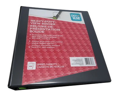 PEN+GEAR HEAVY DUTY VIEW 1.5 BINDER BLACK
