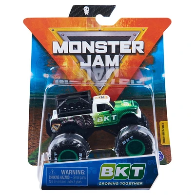Monster Jam, Monster truck BKT Truck officiel, véhicule en métal moulé, série Ride Trucks, échelle 1:64
