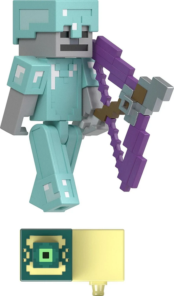 Minecraft Figurines articulée Squelette en Armure 8,26 cm (3,25 po) – Collection