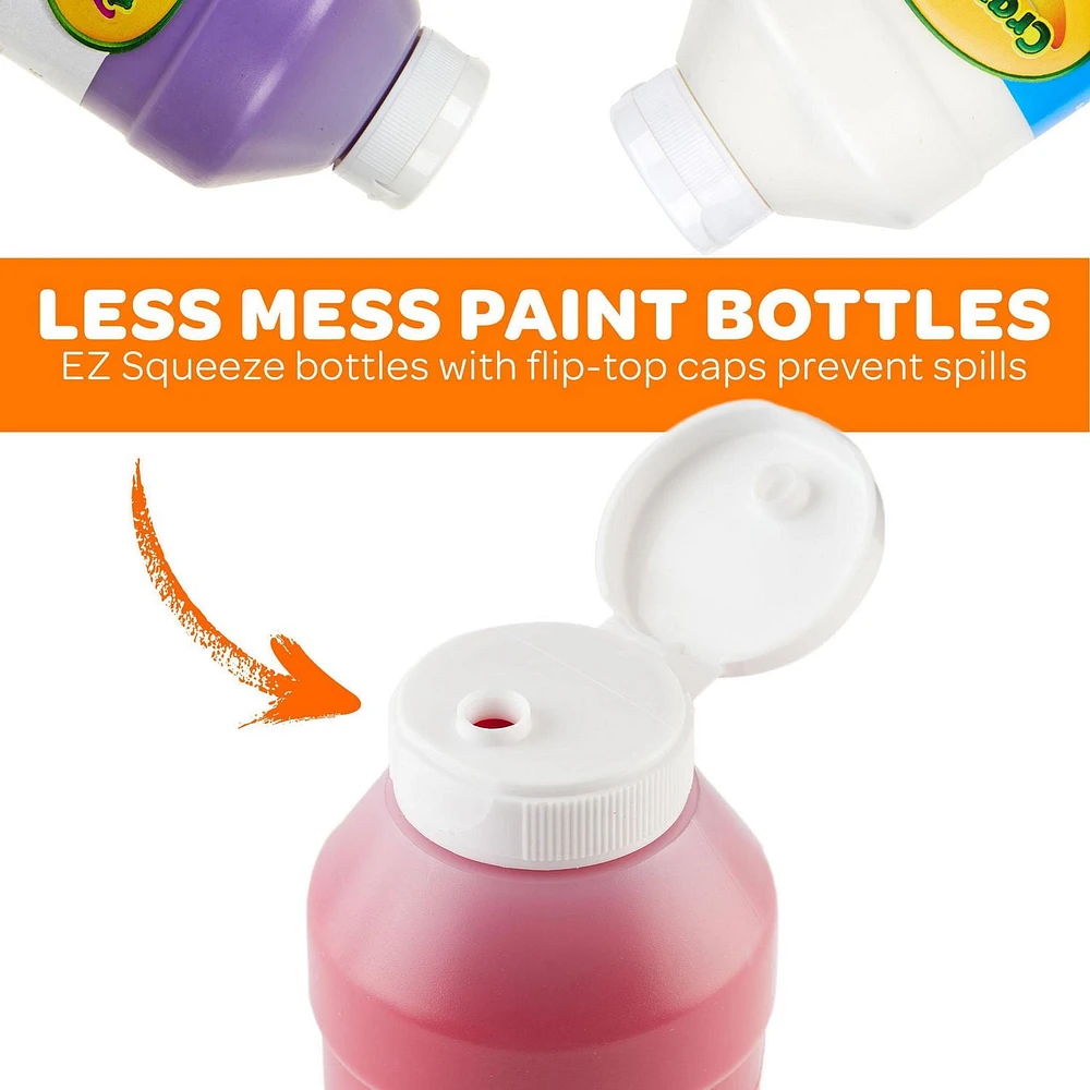 Crayola Washable Paint, 4 Pack, 4 - 236 ml bottles of washable paint