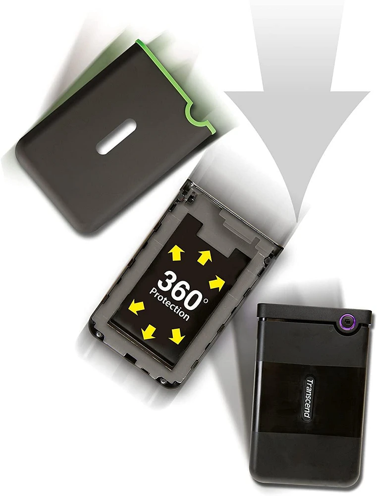 Transcend 1TB Gen 1 StoreJet USB 3.1  Rugged External Hard Drive