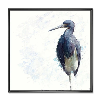 Designart Oiseau Héron tricolore ART MURAL À CADRE FLOTTÉ