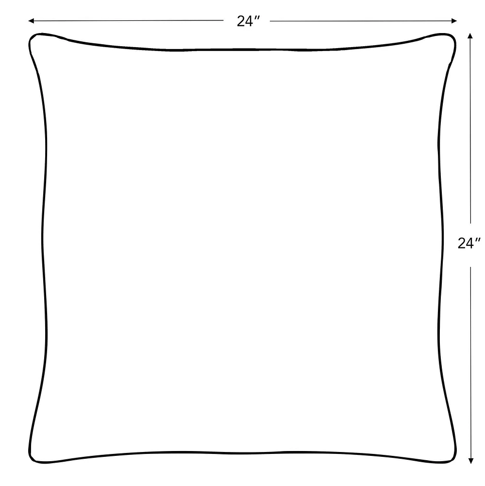 hometrends Coussin décoratif Énorme Elite Velvet 24" x 24"