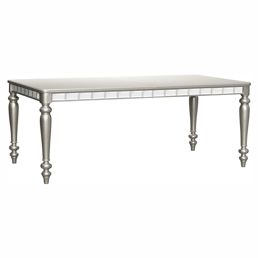 Topline Home Furnishings Sophisticated Silver 8pc Dining Set