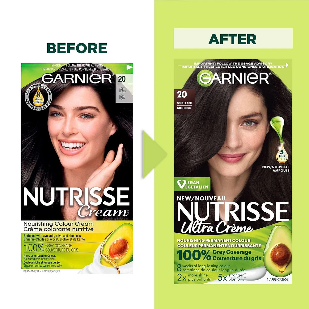 Garnier Nutrisse Ultra Crème, Coloration Permanente, Longue-Durée
