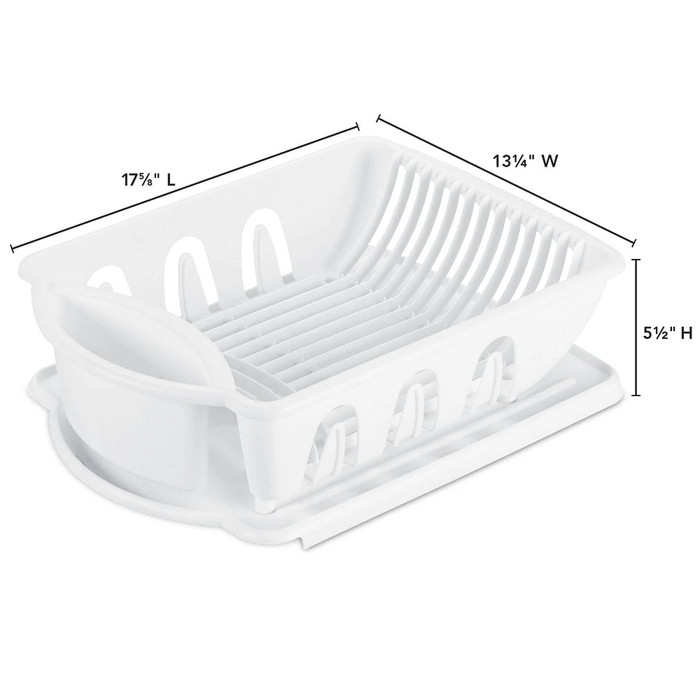 Sterilite 2 Piece White Sink Set, 1 set