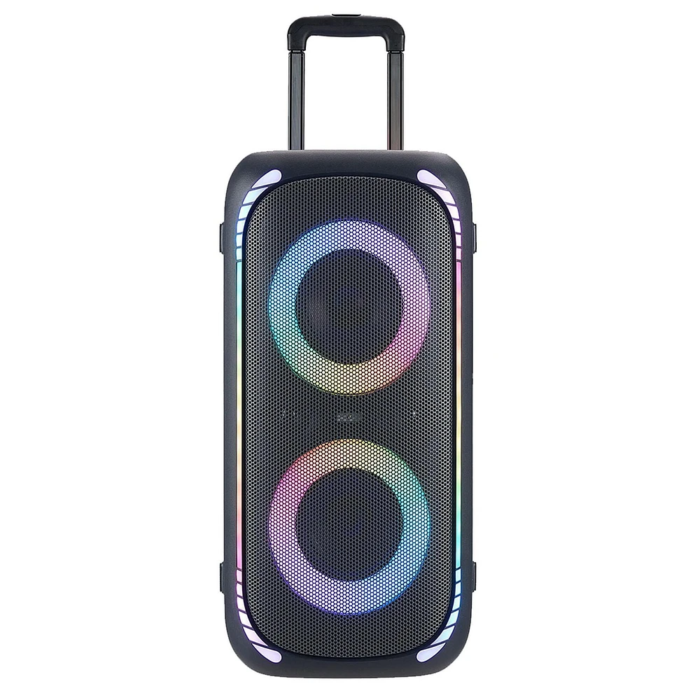 onn. Bluetooth Wireless Party Speaker with Multicolour LED Lighting, 12 Hours Playtime